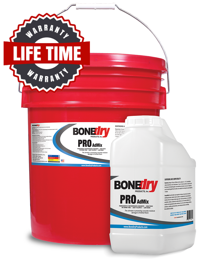 Bone Dry Pro Admix Available in 1 Gallon & 5 Gallons